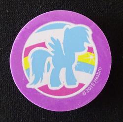 Round Rainbow Dash eraser