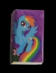 Rainbow Dash on the back