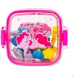 Box with Pinkie Pie mini erasers