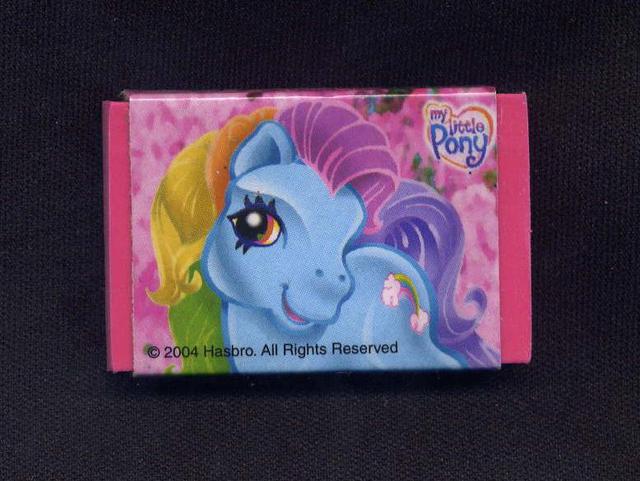 Rainbow Dash
Pink eraser in cardboard sleeve