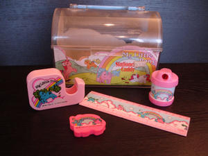 Contents listed as:Tape dispenser, Ruler, Eraser, Pencil sharperner & Pencil