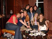 Saturday night in the hotel bar