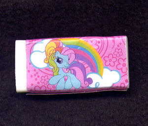 Rainbow Dash
This is the first eraser in the new style to be released

Available in the £-Shops in the UK
2010/2011