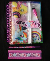 Journal with dry erase cover, mechanical pencil, ruler & eraser
